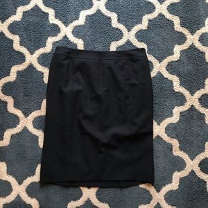 Lafayette 148 black pencil skirt wool blend sz 8
